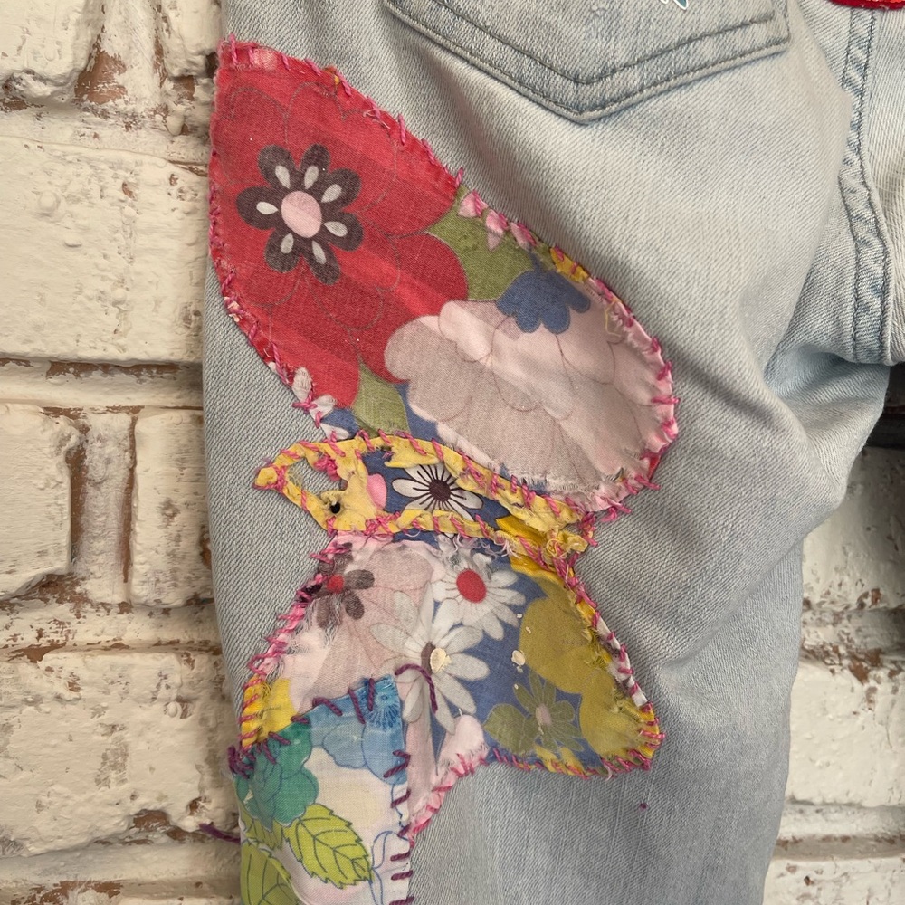 PAPAYA Embroidered Light Blue Jeans - Picture 9 of 15